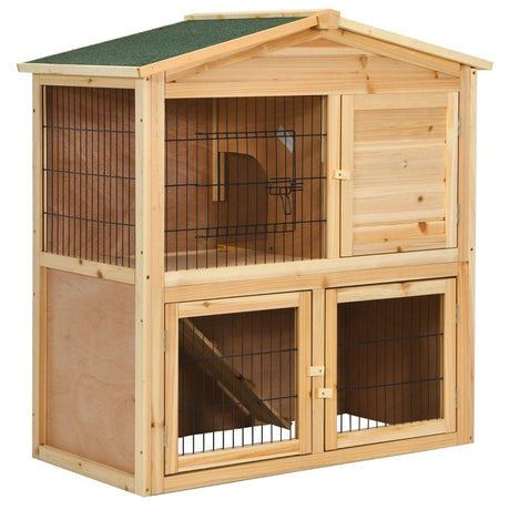 35 Inch Wooden Chicken Coop with Ramp