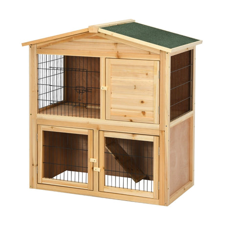 35 Inch Wooden Chicken Coop with Ramp