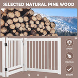 Freestanding Foldable Pet Gates with Lockable Door for Doorway Stairs