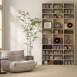 HOMCOM CD Storage Unit with Adjustable Shelves, 102 x 195 cm, Oak Tone