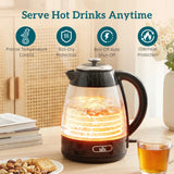 HOMCOM Kettle and Toaster Set, 1.7L 3000W Rapid Kettle with Limescale Filter, 2 Slice Toaster with 7 Browning Controls, Black