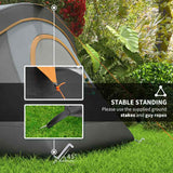 Outsunny 5-6 Man Dome Camping Tent Hiking Shelter UV Protection 3000mm Water Resistant Tunnel Tent - Multicolor