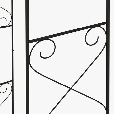 Outsunny Decorative Garden Arch, with Gate - Black