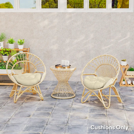 Outsunny Set of Two 60cm Outdoor Cushions - Beige