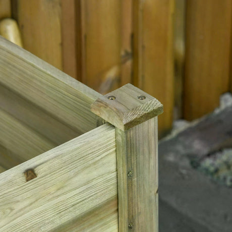 Outsunny Garden Wooden Planters14 Raised Garden Bed with Legs and Storage Shelf Elevated Wooden Planter Box