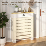 HOMCOM 95.5H x 78Wcm Radiator Cover, with Drawer - White