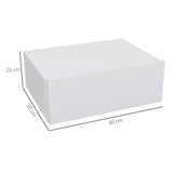 HOMCOM Floating Bedside Table, Wall-Mounted Nightstand with Storage Drawer, Small Side End Table for Bedroom, White