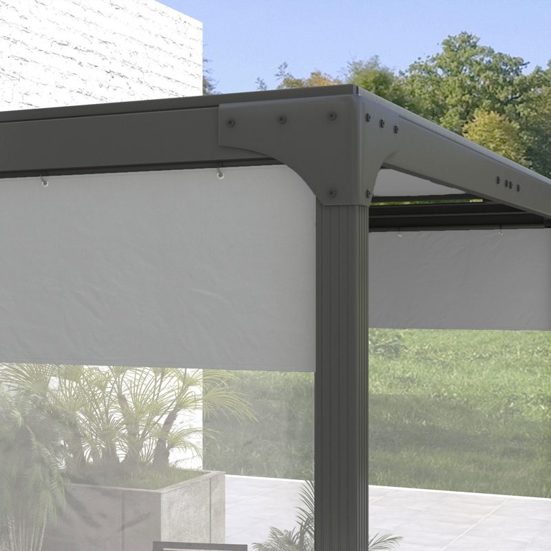 Outsunny Set of Two 3 x 2m Replacement Pergola Panels - Grey