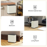 HOMCOM 8L Hanging Kitchen Bin, Rubbish bin with Lid and Removable Inner Bucket for Kitchen Cabinet Door, Under Sink, Office