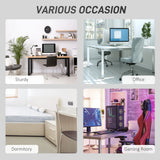 HOMCOM L-Shaped Computer Desk Table with Storage Drawer, Home Office Desk Corner Industrial Style Workstation for A4 Files 143.5 x 143.5 x 76cm, Black