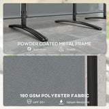 Outsunny 6 Panel Folding Room Divider Foldable Freestanding Garden Privacy Screen, 332 x 172 cm, Dark Grey