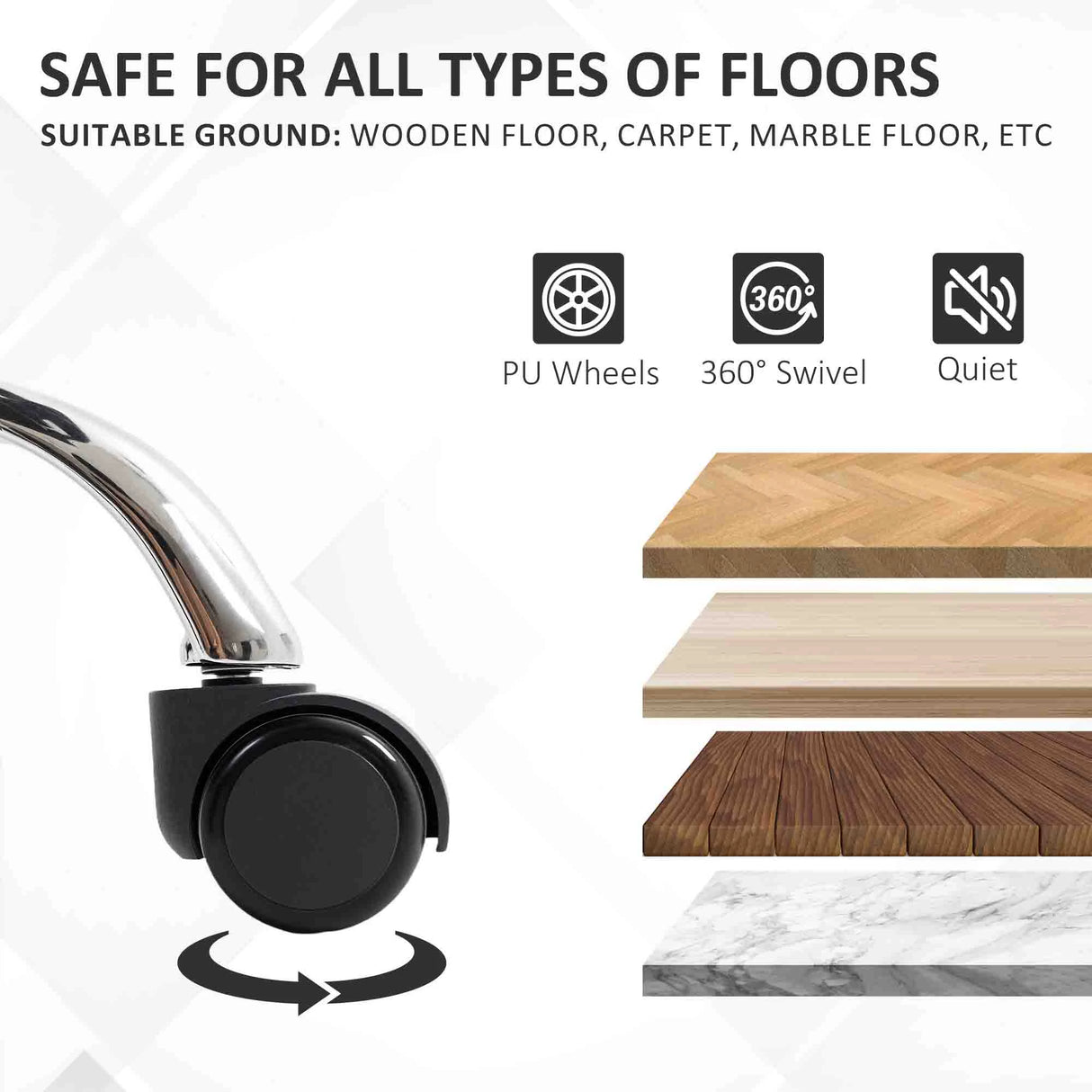 HOMCOM Faux Leather Reclining Office Chair, with Footrest - Black