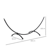 Outsunny 3(m) Universal Hammock Stand Metal Frame Garden Camping Picnic Outdoor Patio Replacement – Stand Only