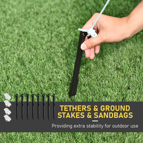 HOMCOM 5ft Outdoor Christmas Inflatable with LED Light, Lighted Blow up Polar Bear with Three Penguins, Giant Yard Party Decoration for Home Garden Lawn Party Prop