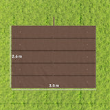 Outsunny Retractable Pergola Cover, 3.5 x 2.6 m Replacement Canopy Fabric for 4 x 3 m Frame, Roof Top Only, Brown