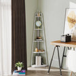 HOMCOM Five-Tier Corner Shelf - White