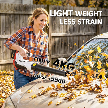 Outsunny Leaf Blower Cordless with 4000mAh Battery & Charger, 18V Lightweight Handheld Garden Blower with 6 Speed Levels