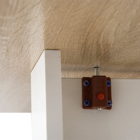 HOMCOM Wooden Folding Dining Table Writing Computer Desk PC Workstation Space Saving Home Office Oak & White