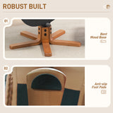 HOMCOM Rocking Recliner Chair with Footstool, PU Leather Recliner Armchair with Wood Base, Upholstered Reclining Chair for Living Room Bedroom, Black