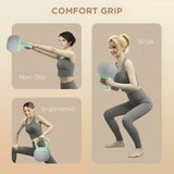 SPORTNOW 10KG Soft Kettlebell, Kettlebell with Non-Slip Handle for Home Gym, Weight Lifting, Strength Training, Green/Grey
