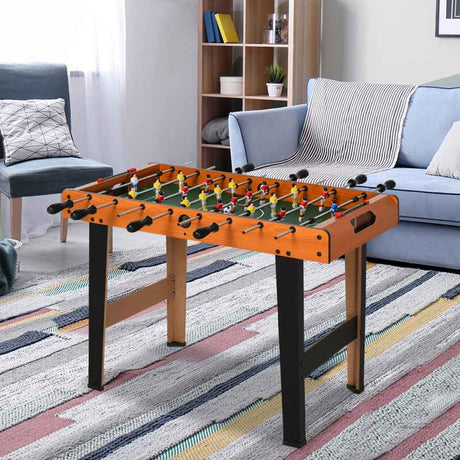 HOMCOM Football Table Heavy Duty  84.5cm for Arcades, Pub, Game Room, 8 Rods, 2 Foosballs