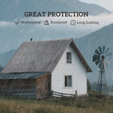 Outsunny Set of 12 Corrugated Steel Roof Sheet Panels - Light Grey