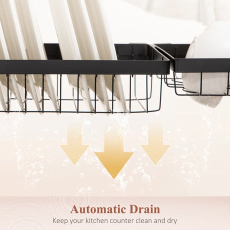 HOMCOM 93cm Modular Over-Sink Drying Rack