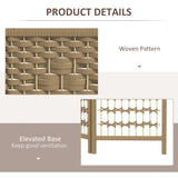 HOMCOM 3 Panel Folding Room Divider, Privacy Screen, Freestanding Paravent Partition Separator Natural Wood