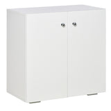 HOMCOM Storage Cabinet w/ Two Shelves Wooden Sideboard Freestanding Kitchen Cupboard Bookcase - White