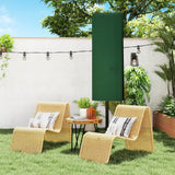 Outsunny Garden Parasol Cover, Outdoor Patio Umbrella Protector Weatherproof Garden Patio for 2-4.6m Parasol, Dark Green