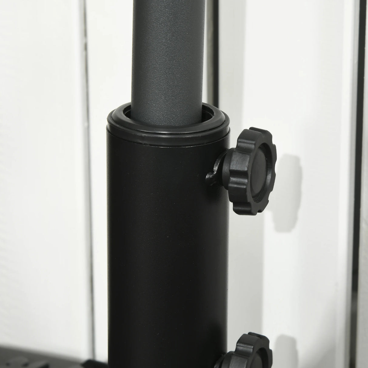 Outsunny Water/Sand Fillable Half Parasol Umbrella Base - Black