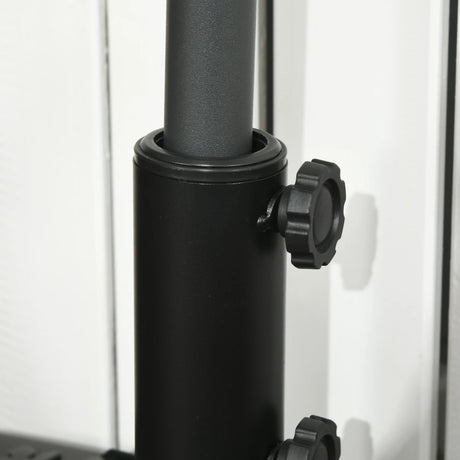 Outsunny Water/Sand Fillable Half Parasol Umbrella Base - Black