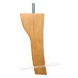 Queen Anne Legs - 7" (180mm) Medium Oak Finish Right Back Leg