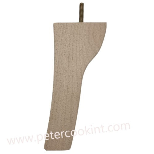 Queen Anne Legs - 8" (200mm) Sanded Unpolished Left Back Leg