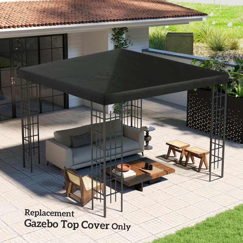 Outsunny 3 x 3(m) Gazebo Frame Replacement - Black