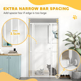 PawHut 180cm Extra Tall Pet Gate with 3.5 cm Narrow Gap, Pressure Mounted No Drilling Cat Gate for Doorways, 76-104cm Width