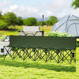 Outsunny 6 Seater Folding Camping Chair with Cup Holder & Carry Bag - Green
