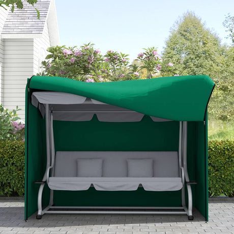 Outsunny 220 x 125cm Three-Seater Swing Chair Protective Cover - Green