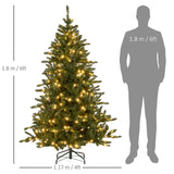 HOMCOM 6ft White Light Artificial Christmas Tree