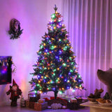 HOMCOM 6ft LED Pre-Lit Artificial Christmas Tree, with Base