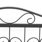 Outsunny Decorative Garden Fencing, 8PCs Outdoor Picket Fence Panels, Rustproof Metal Wire Landscape Flower Bed Border Edging Animal Barrier, Black