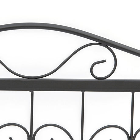 Outsunny Decorative Garden Fencing, 8PCs Outdoor Picket Fence Panels, Rustproof Metal Wire Landscape Flower Bed Border Edging Animal Barrier, Black