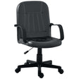 HOMCOM Swivel Executive Office Chair, PU Leather Computer Desk Chair with Adjustable Height, Wheels, Black