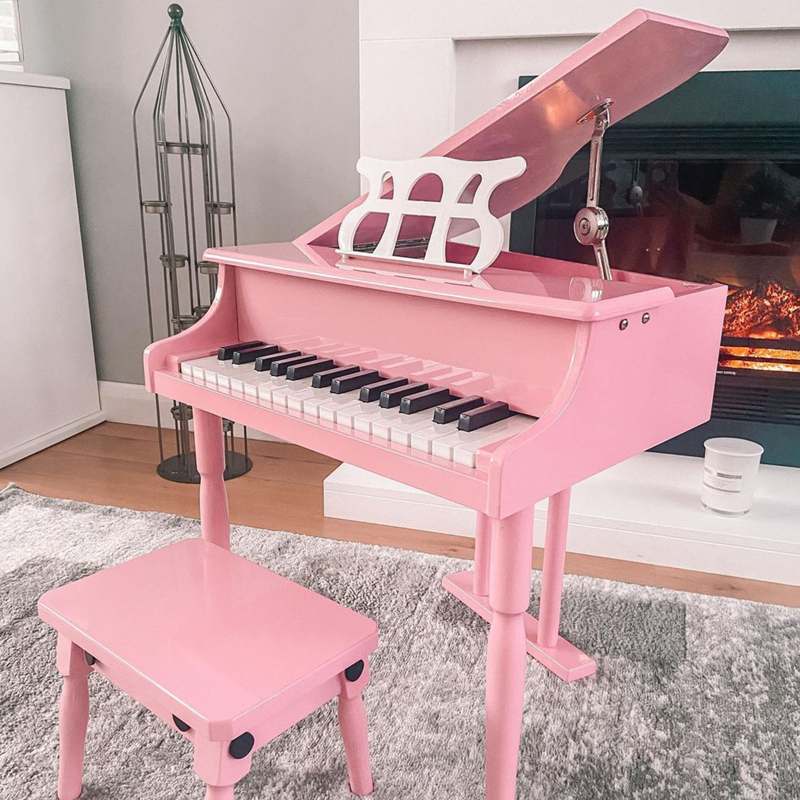 HOMCOM 30 Keys Mini Kids Piano for Child with Music Stand and Bench Best Gifts Toy