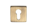 ESCUTCHEON - EURO PROFILE ON CONCEALED FIX SQUARE ROSE ARTQE BGO (BRUSHED BRONZE MATT) - BRUSHED BRONZE MATT - EACH