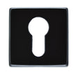 ESCUTCHEON - EURO PROFILE ON CONCEALED FIX SQUARE ROSE ARTQE NERO (MATT BLACK) - MATT BLACK - EACH