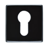ESCUTCHEON - EURO PROFILE ON CONCEALED FIX SQUARE ROSE ARTQE NERO (MATT BLACK) - MATT BLACK - EACH