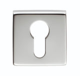 ESCUTCHEON - EURO PROFILE ON CONCEALED FIX SQUARE ROSE ARTQE CRO (POLISHED CHROME) - POLISHED CHROME - EACH