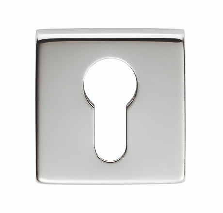 ESCUTCHEON - EURO PROFILE ON CONCEALED FIX SQUARE ROSE ARTQE CRO (POLISHED CHROME) - POLISHED CHROME - EACH