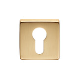 ESCUTCHEON - EURO PROFILE ON CONCEALED FIX SQUARE ROSE OSA (SATIN BRASS) - SATIN BRASS - EACH